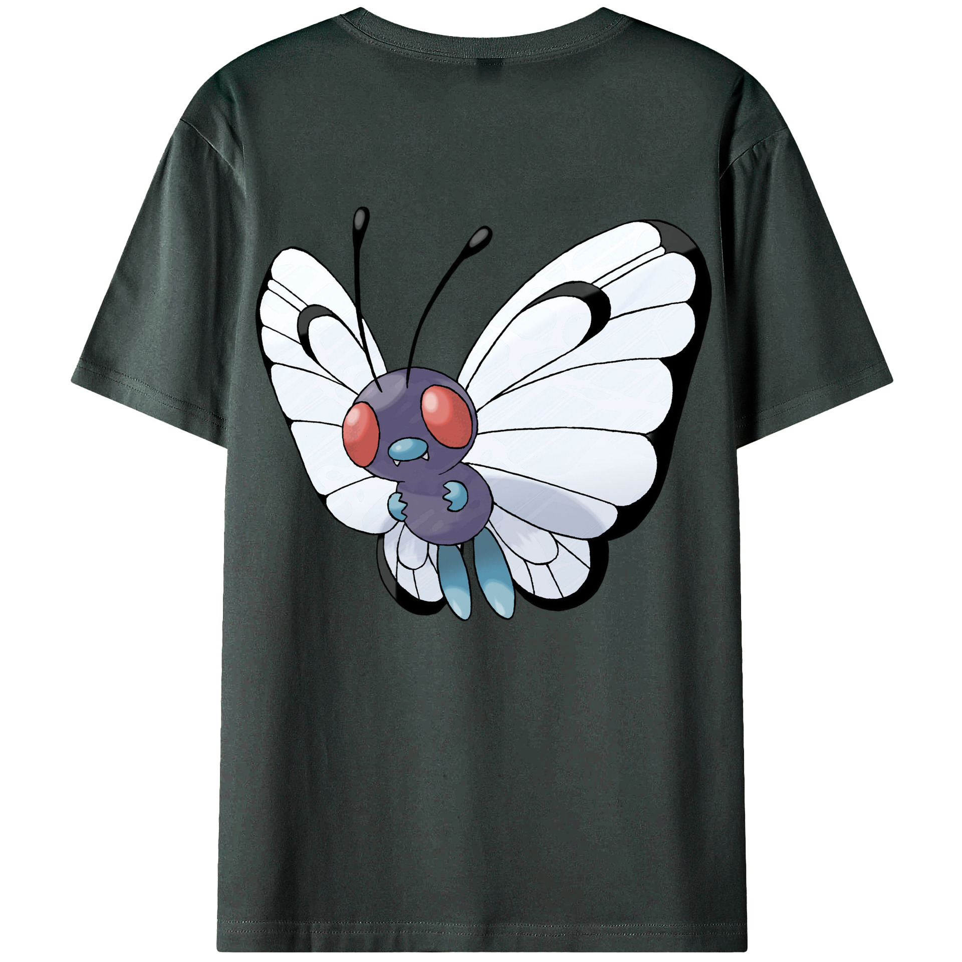 （画像用） ポケットモンスター Pokémon 綿100％ メンズ半袖Tシャツ（バックプリント） 通気性
